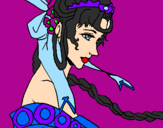 Coloring page Chinese princess painted bysteph