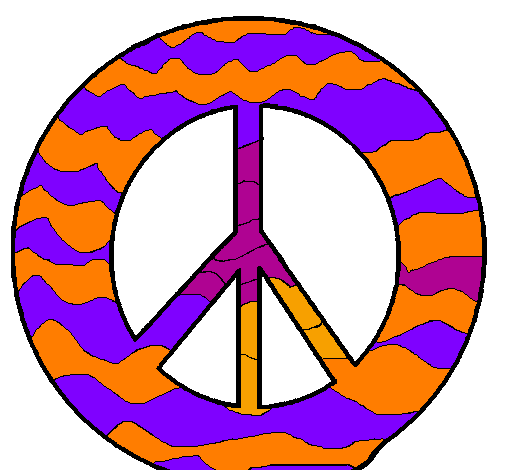 Coloring page Peace symbol painted bysarah