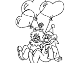 Coloring page Clowns in love painted byncnfn