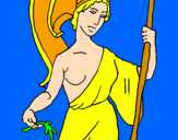 Coloring page Athena painted bystripper carla