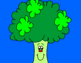 Coloring page Broccoli painted byarlene
