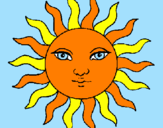 Coloring page Sun painted byALMA