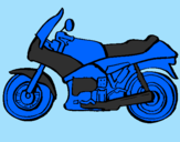 Coloring page Motorbike painted byrebeca