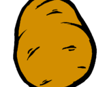Coloring page potato painted byBroccoli