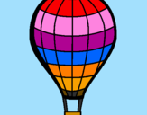 Coloring page Hot-air balloon painted bylana