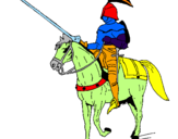 Coloring page Mounted horseman painted bymarijus