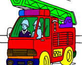 Coloring page Fire engine painted bybenjamin fuentes