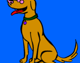 Coloring page Happy pointer painted byethan