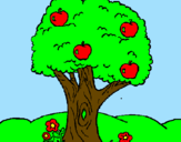Coloring page Apple tree painted byliam