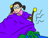 Coloring page Monster under the bed painted byCandie