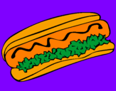 Coloring page Hot dog painted bymai