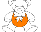 Coloring page Teddy bear painted byanonymous