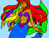 Coloring page Mermaid painted byAquamarine