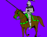 Coloring page Mounted horseman painted byaiden