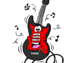 Coloring page Electric guitar painted byguitar