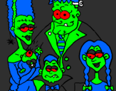 Coloring page Family of monsters painted byneyshaliz