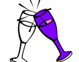 Coloring page Champagne painted byanonymous