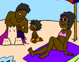 Coloring page Family vacation painted byVale
