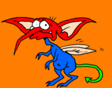 Coloring page Winged monster painted byjt carrot