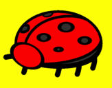 Coloring page Ladybird painted byprisilla