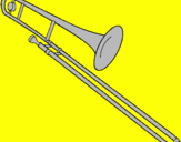 Coloring page Trombone painted byanna