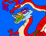 Coloring page Chinese dragon painted bypopstar89
