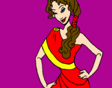 Coloring page Roman seductress painted bytia and heidi