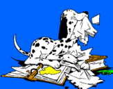 Coloring page Naughty dalmatian painted byedinson