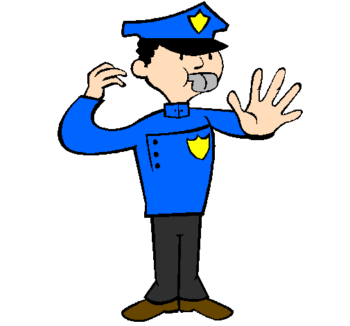 Coloring page Traffic police painted byelian