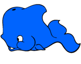 Coloring page Whale painted byBLUE WHALE