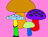 Coloring page Mushrooms painted bymallory