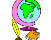 Coloring page Globe painted byparapa