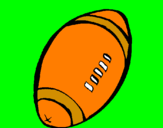Coloring page American football ball painted byarran 