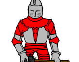 Coloring page Knight with mace painted bynoah