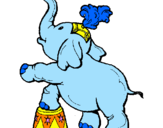 Coloring page Elephant painted byPedro