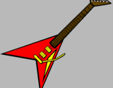 Coloring page Electric guitar II painted bysuellen