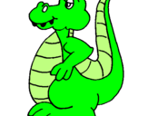 Coloring page Alligator painted byzaro