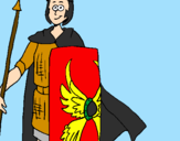Coloring page Roman soldier II painted byGeorgius