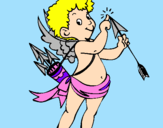 Coloring page Cupid painted bycilla