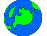 Coloring page Planet Earth painted byevie