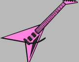 Coloring page Electric guitar II painted byturfa
