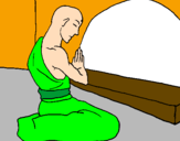 Coloring page Monk painted byisadora