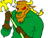 Coloring page Minotaur painted byGary