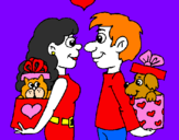 Coloring page Couple in love painted byhunter    ansley