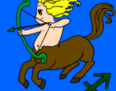 Coloring page Sagittarius painted byemily
