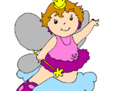 Coloring page Fairy painted byvanessa a.