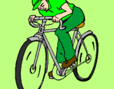 Coloring page Cycling painted byMarga