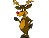 Coloring page Standing reindeer painted byTay