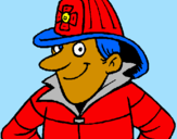 Coloring page Firefighter painted bykamis
