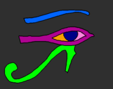 Coloring page Eye of Horus painted bytaaaaylah 